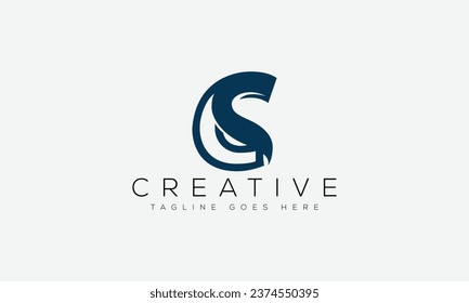 Letter CS logo design template vector illustration