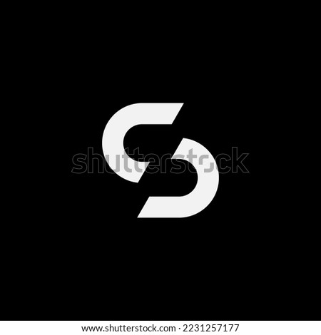 Letter CS logo design template for initial. Stock fotó © 