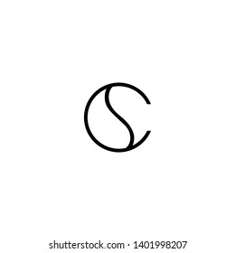 Letter CS logo. Letter CS icon.
