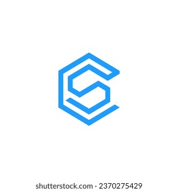 letter cs logo vector image