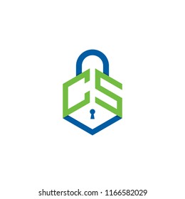 letter CS safety logo