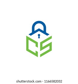 letter CS safety logo