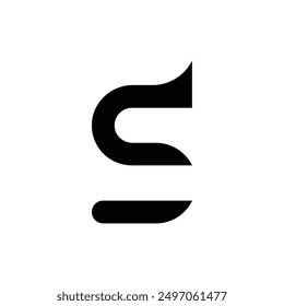 Letter Cs or Sc initial stylish unique shape logo idea
