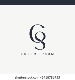 letter cs and sc logo design vector template