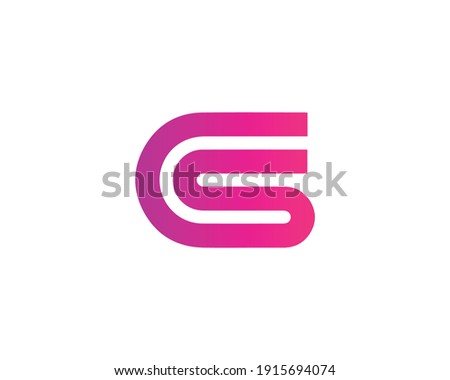 letter cs and sc logo design vector template Stock fotó © 