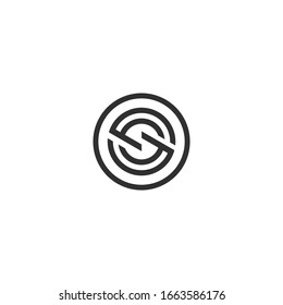 Letter CS, SC logo Template Vector