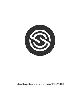 Letter CS, SC Logo Template Vektorillustration