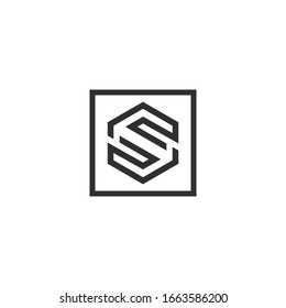 Letter CS, SC logo Template Vector