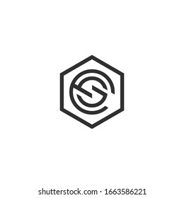 Letter CS, SC logo Template Vector