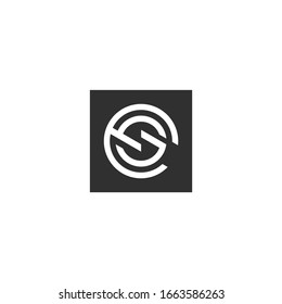 Letter CS, SC logo Template Vector