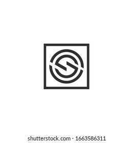 Letra CS, vector de plantillas de logotipo SC