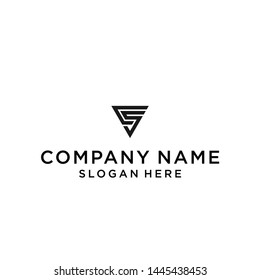 letter cs shield logo design vector illustration template