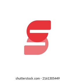 letra cs simple color gradiente logotipo de movimiento vector