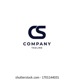 Letter CS simple modern logo design concept. Vector template