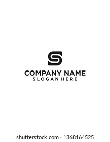 letter cs square logo design vector illustration template