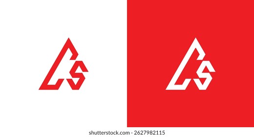 Letter CS Triangle Logo Design