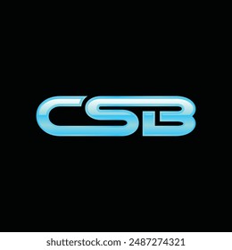 Buchstaben CSB Moderne geometrische Einfachheit Kreatives Design Logo