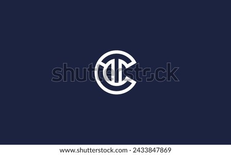 letter ct with circle logo icon design vector design template inspiration