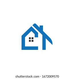 letter CT House Real Estate Logo. home initial C T concept. Construction logo template, Home and Real Estate icon. Housing Complex Simple Vector Logo Template. - vector