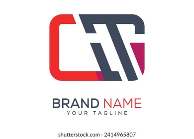 
Letter ct logo design template.