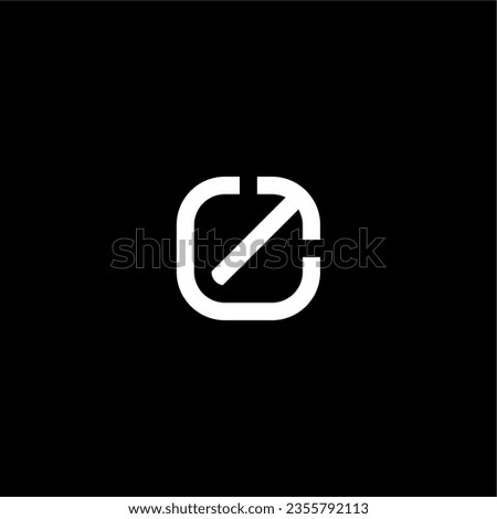 Letter CT and square concept logo vector design