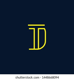 letter CT TC C T Clean and Minimal Initial Based Logo Design