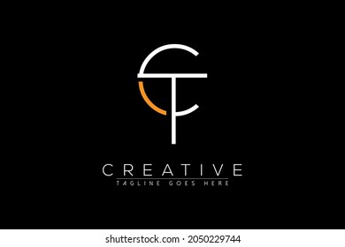 Letter ct, tc, c, t vector logo Design with Creative Modern Trendy Typography and monogram logo