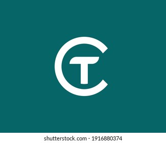 plantilla vectorial de diseño de logotipo de letra ct y tc