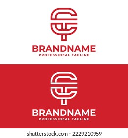 Letter CT or TC Monogram Logo, suitable for any business with CT or TC initials.