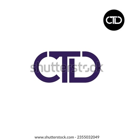Letter CTD Monogram Logo Design