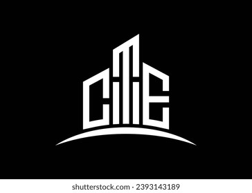 Letter CTE building vector monogram logo design template. Building Shape CTE logo. svg