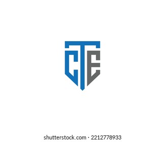 Letter CTE Elegant Minimal Monogram Logo Design Vector Template. svg