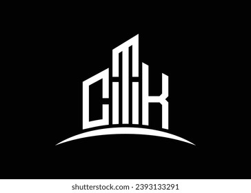 Letter CTK building vector monogram logo design template. Building Shape CTK logo.