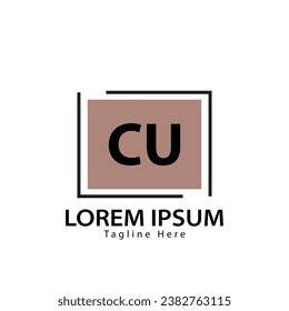 letter CU logo. C U. CU logo design vector illustration for creative company, business, industry