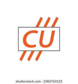 letter CU logo. C U. CU logo design vector illustration for creative company, business, industry