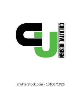 Letra CU diseño de logotipo simple vector