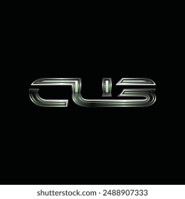 Letra CUB Simple Geométrico Cromo Tecnología de Negocios Icono Diseño Logo de Plantilla