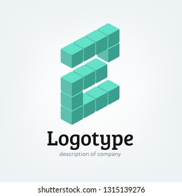 Letter cube figure logo icon design template element