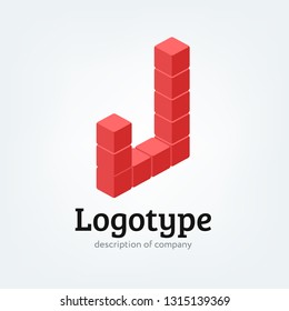 Letter cube figure logo icon design template element