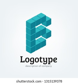Letter cube figure logo icon design template element