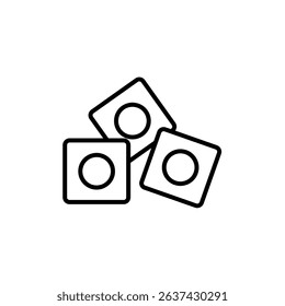 letter cube icons isolated on White Background. Flat style design