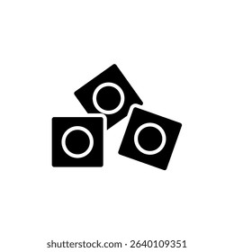 letter cube icons isolated on White Background. Flat style design