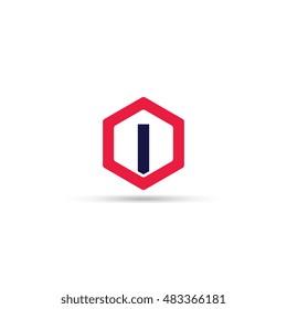 Letter I Cube Logo Icon