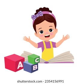 letter cubes and cute boy