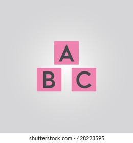 letter cubes icon. letter cubes vector. letter cubes sign