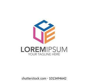 Letter CUE logo. three letter icon