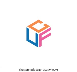 
Letter CUF logo template