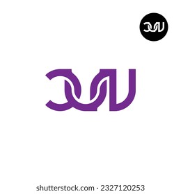 Diseño de logotipo de monograma de carta CUN