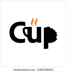 letter cup logo template, letter cup logo elements