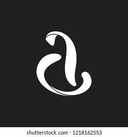 letter a curves 3d logo vector